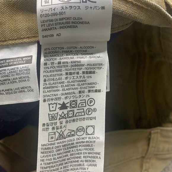 Levi's Mens Jeans Size 40X32 Brown Denim Straight Leg Carpenter Workwear Pockets - Picture 11 of 12